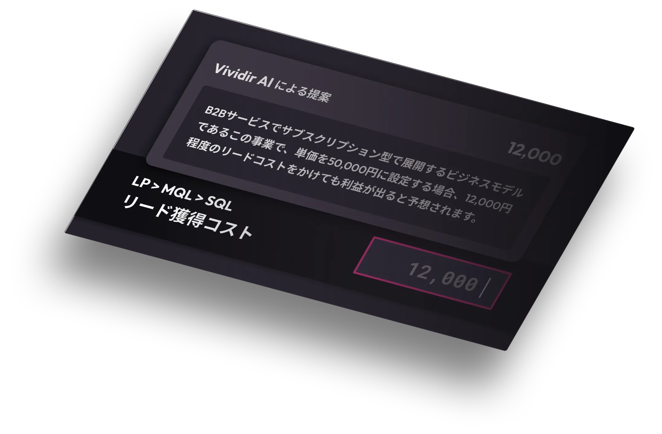 誰でも自然と仮説が深まるフレームワークとしてデザイン
Vividir AI は成長する戦友に