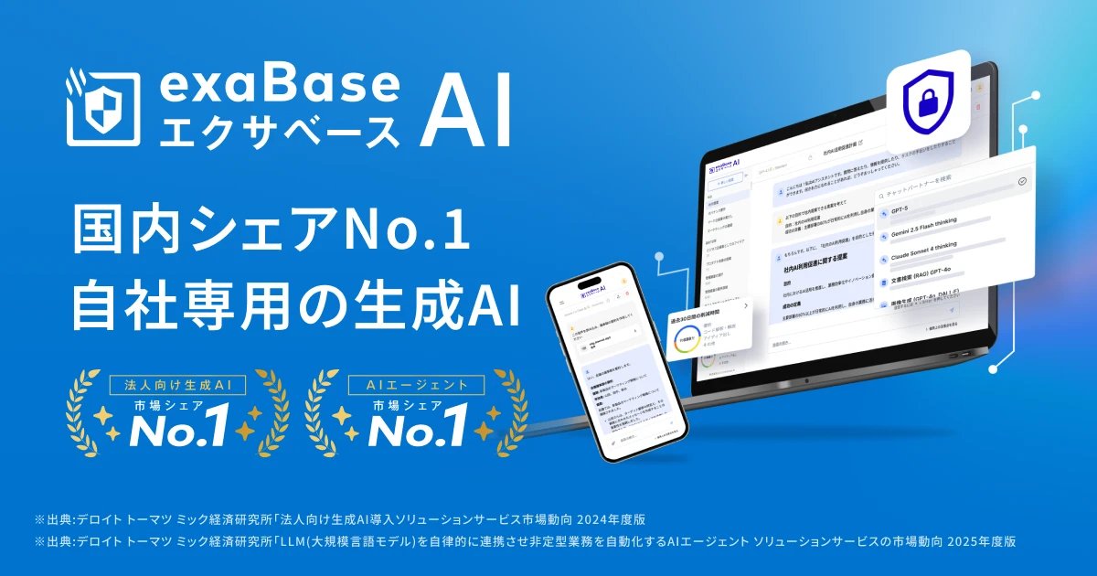exaBase 生成AI(画像は公式サイトより)